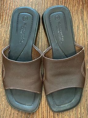 Y2K Montego Bay Club Brown Leather Sandal Mules (Women’s 6.5)